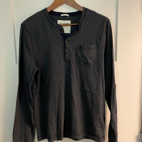 Abercrombie & Fitch Henley, Blue, Men’s Small - Picture 3 of 7